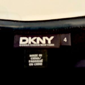 DKNY black strapless dress